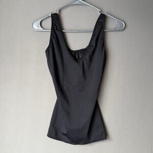 Assets‎ sz M black deep plunge shaping tank top